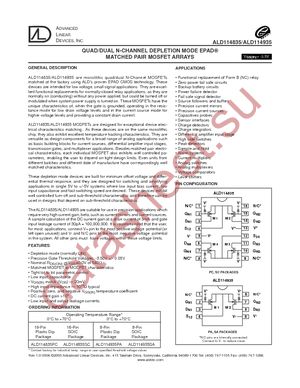 ALD114835SCL datasheet  